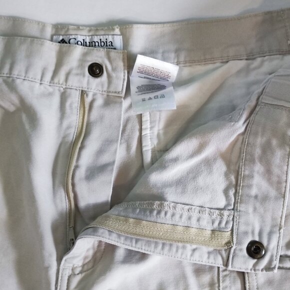 Columbia cargo cotton shorts off-white men's size XL - Picture 9 of 15